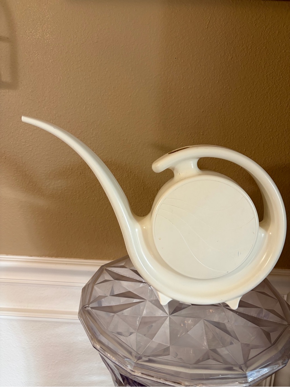 1970’s Art Deco Watering Can Hard Plastic Unique and Beautiful!